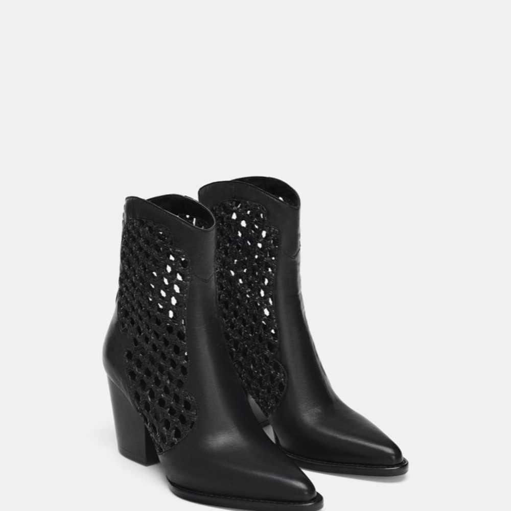 Leather booties